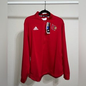 Adidas Red Louisville Cardinals Windbreaker